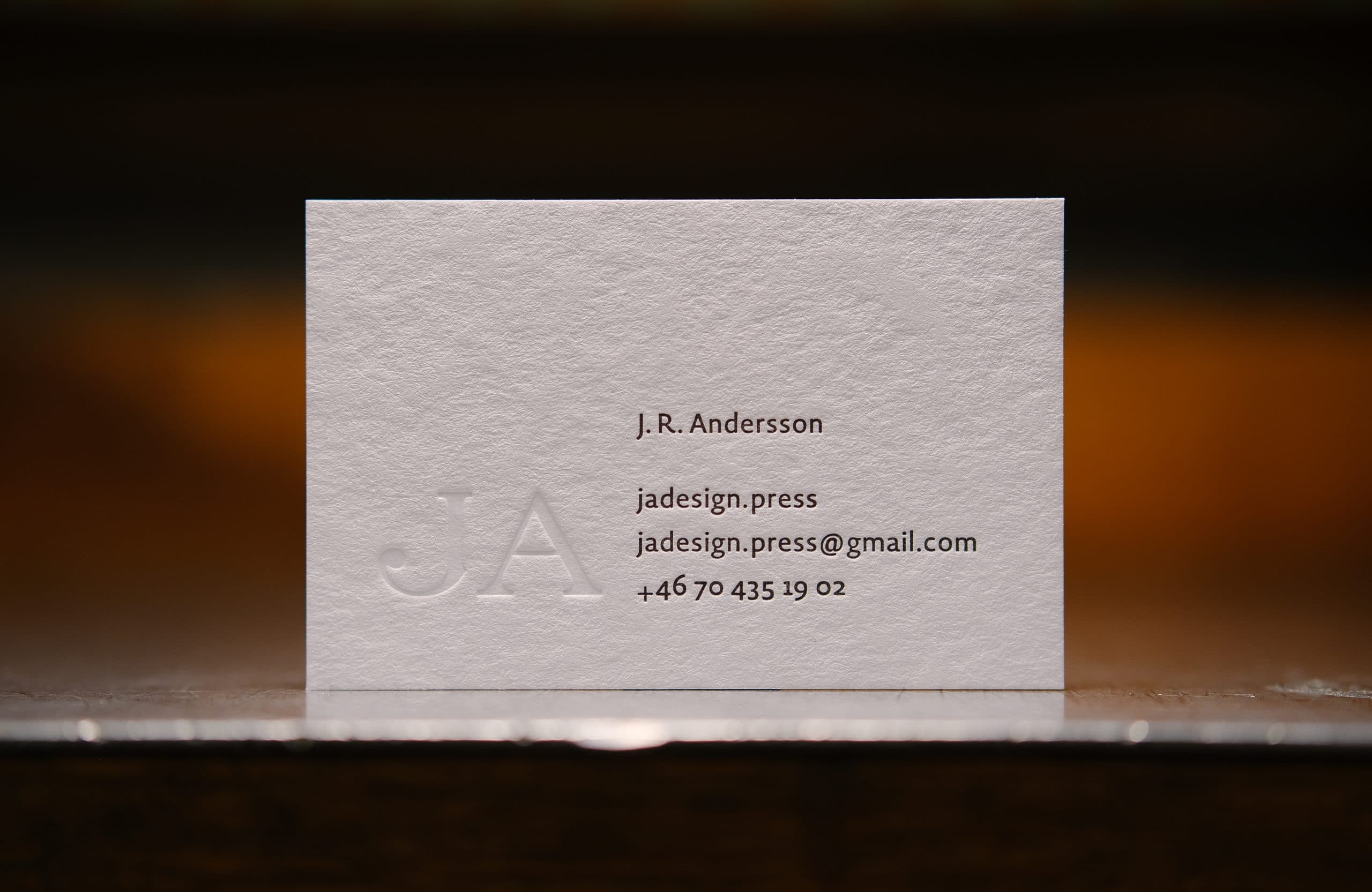 J.R. Andersson Business cards